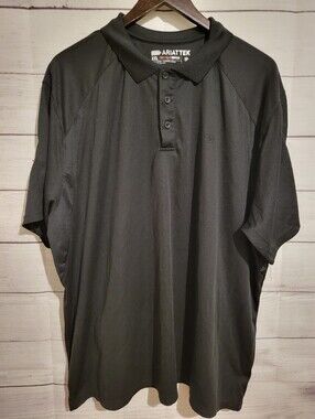 Ariat Tek Polo Shirt Mens Size 2X Short Sleeve Heat Series Black Stretch